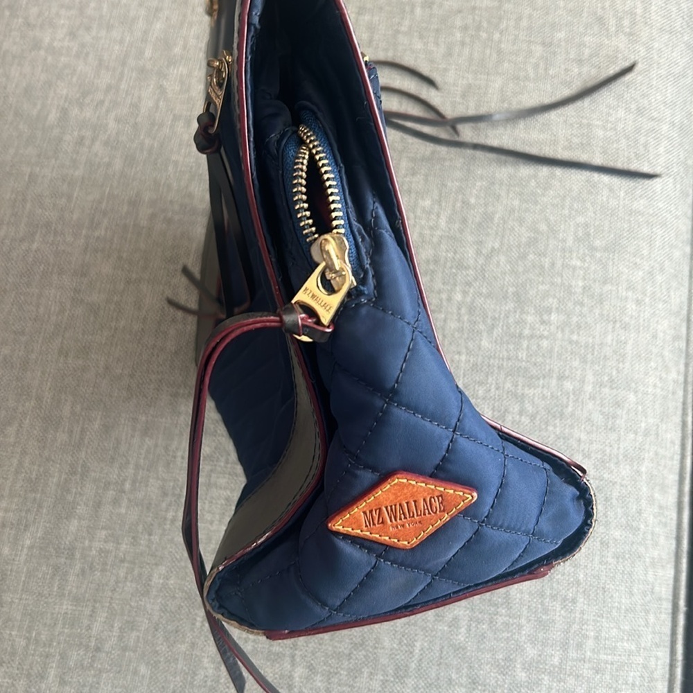 MZ Wallace  Navy and Black Quilted Women's Bag Purse - Picture 6 of 17